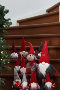 Basic u0026 More Rensdyr BAZE Rød og Grå (18x15x45cm)> Julepynt & Dekoration|Jul