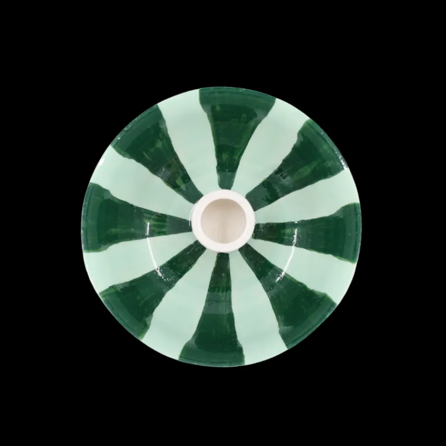 Basic u0026 More Rund Lysestage ECLIN i Blå & Grøn (Ø13,3 x 5cm)> Julegaver Til Hende|Lysestager & Stearinlys