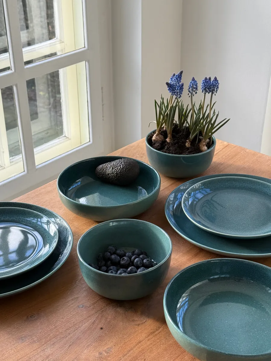 Basic u0026 More Skål ANDREA i Grøn (Ø20x5,5cm)> Julegaver Til Ham|Skåle & Fade