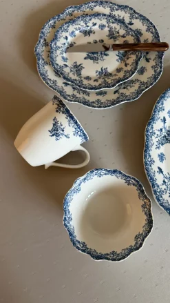 Basic u0026 More Skål DINNA (Ø14x4,5 cm) Blå><noscript><img width=