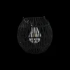 Basic u0026 More Solar Lampe i Metal og Rattan GABI Sort (19 x 20cm)> Udeliv