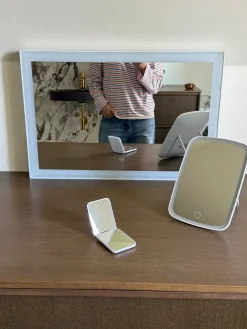 Basic u0026 More Spejl til Væg Hvid BIRTHE ( 60x40x4cm)><noscript><img width=