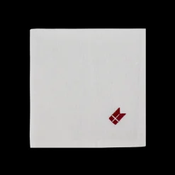 Basic u0026 More Stofserviet m. Broderet Dansk flag. (40x40cm) Hvid><noscript><img width=