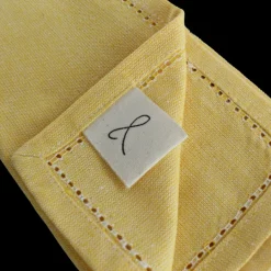 Basic u0026 More Stofserviet m.hulsøm, 45x45cm, 100% bomuld, gul> Servietter