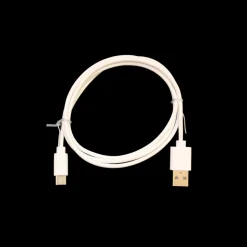 Ukendt USB til USB-C kabel 1 meter hvid. Output 2.4A> Øvrig Elektronik