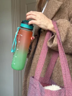 Basic u0026 More Vandflaske i Orange/Grøn DIDI (1liter)> Termo- & Vandflasker