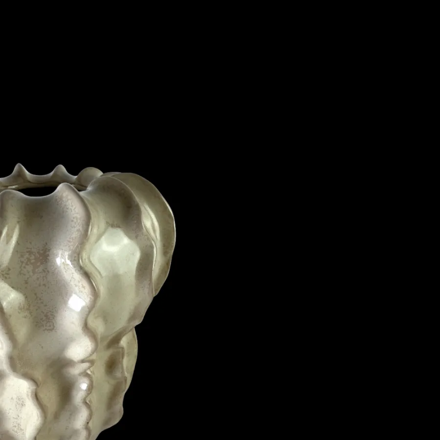 Basic u0026 More Vase FLORIDA (18,5x17,8x24,7 cm) Beige> Julegaver Til Hende|Vaser & Krukker