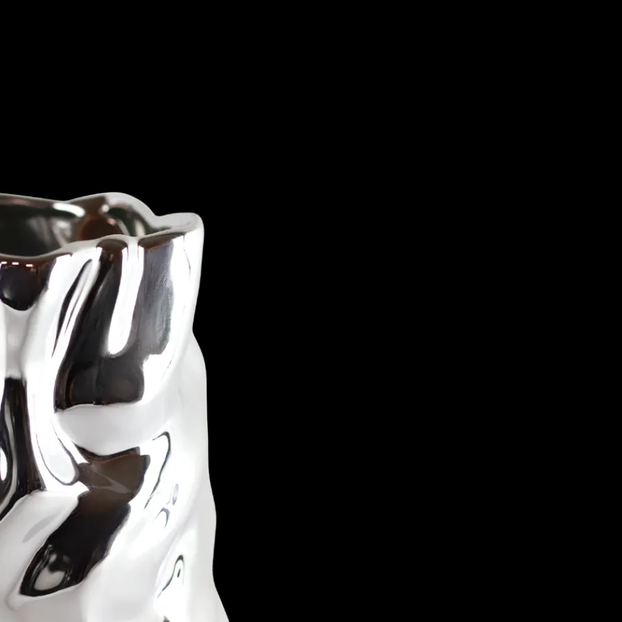 Basic u0026 More Vase GAFUR (Ø15 x 25,5cm) Silver Farve> Julegaver Til Hende|Vaser & Krukker