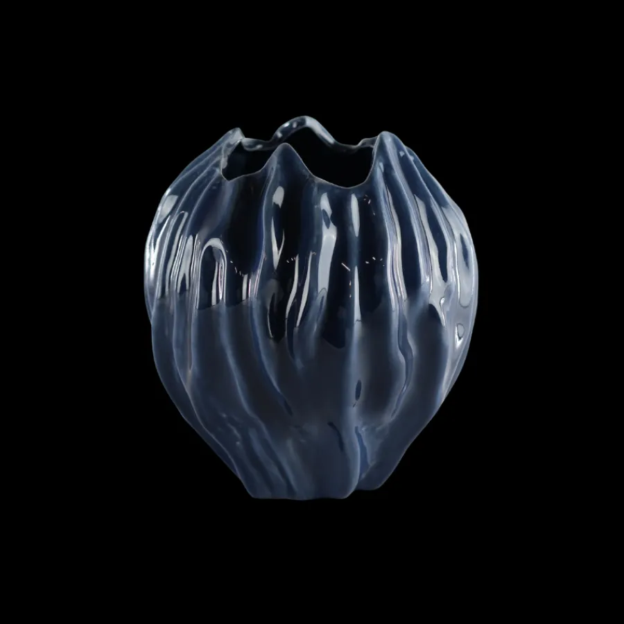 Basic u0026 More Vase i Kermaik FABIA (Ø18,2 x 20,7cm) Blå> Julegaver Til Ham|Vaser & Krukker