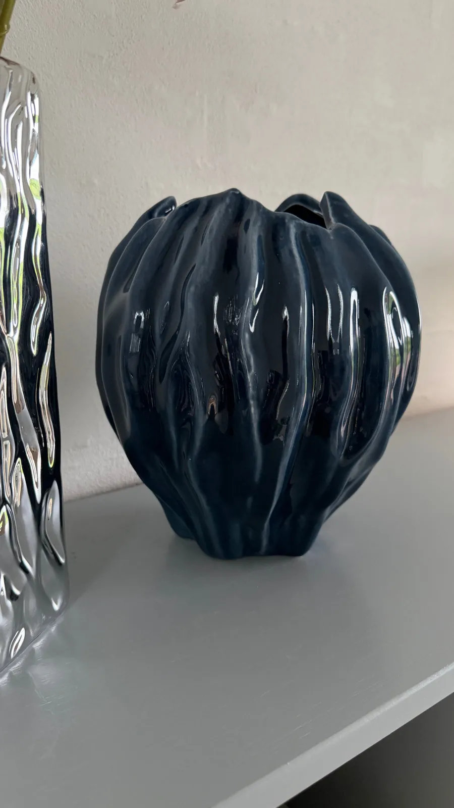 Basic u0026 More Vase i Kermaik FABIA (Ø18,2 x 20,7cm) Blå> Julegaver Til Ham|Vaser & Krukker