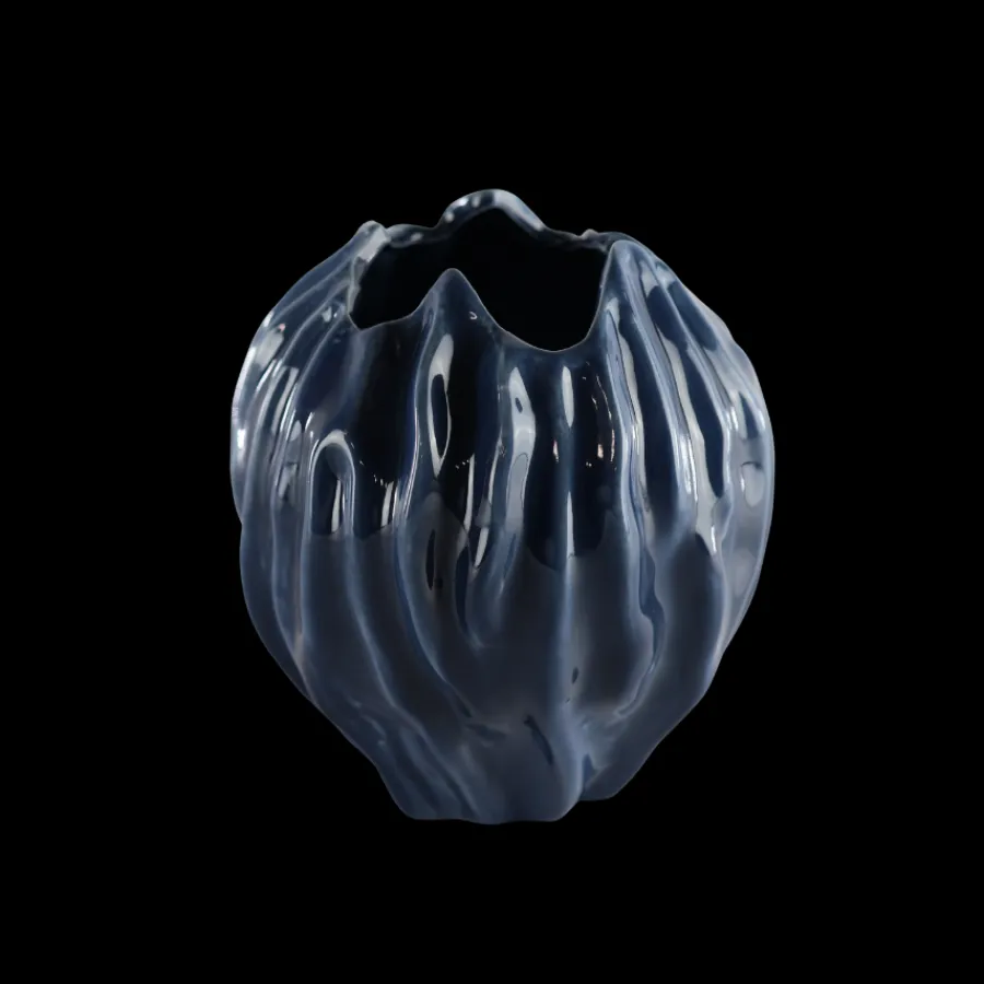 Basic u0026 More Vase i Kermaik FABIA (Ø18,2 x 20,7cm) Blå> Julegaver Til Ham|Vaser & Krukker