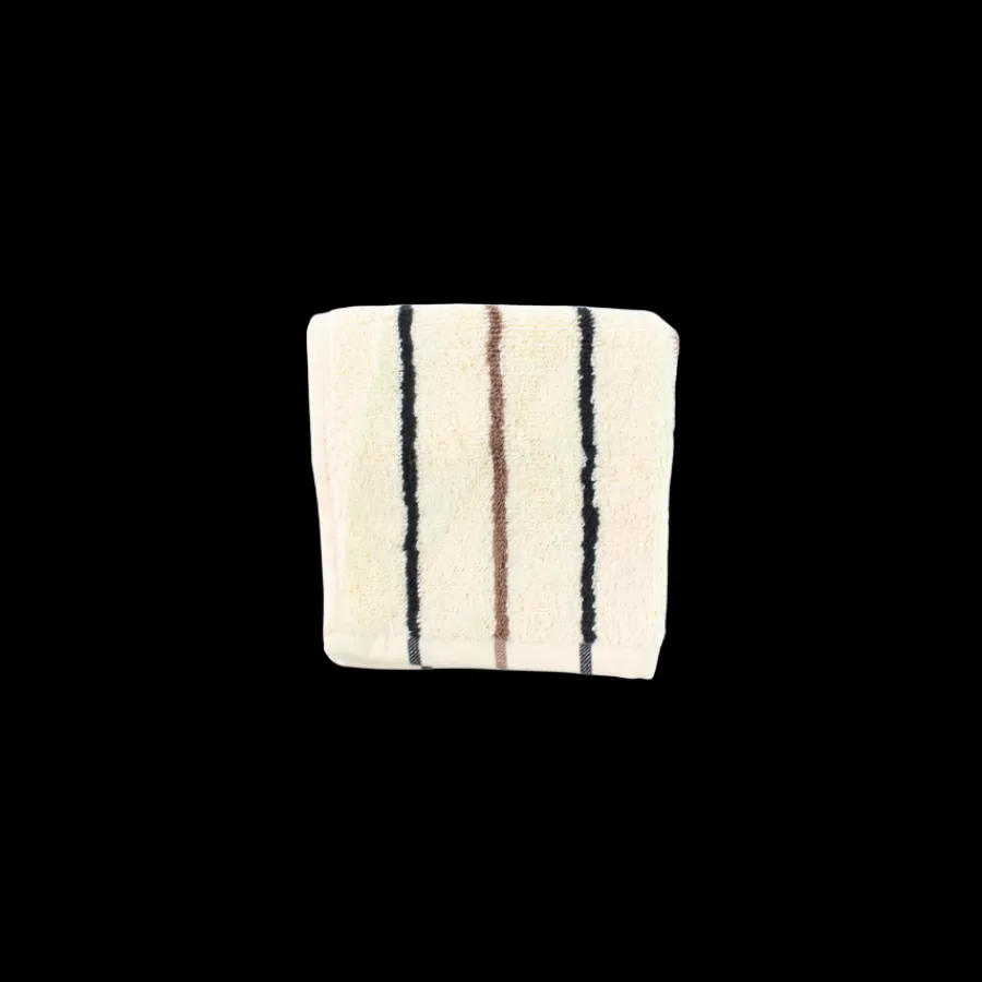 Basic u0026 More Vaskeklud m Creme, Brun og Grå Stribe FRIDO(30x30cm) 1> Julegaver Til Hende|Håndklæder