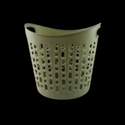 Basic u0026 More Vasketøjskurv plast i Grøn MARTIN (Ø39x40 cm)> Rengøring & Vask