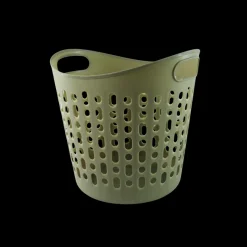 Basic u0026 More Vasketøjskurv plast i Grøn MARTIN (Ø39x40 cm)><noscript><img width=