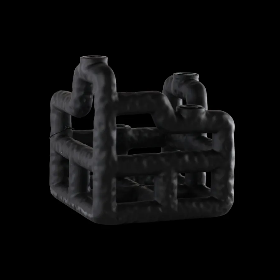 Villa Interior Villa - Lysestage Lyng Sort Polyresin (21 x 23 cm)> Julegaver Til Hende|Lysestager & Stearinlys