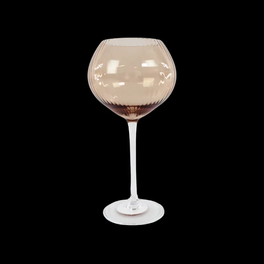 Basic u0026 More Vinglas AISYA Brun m. Transparent Stilk> Julegaver Til Hende|Vinglas