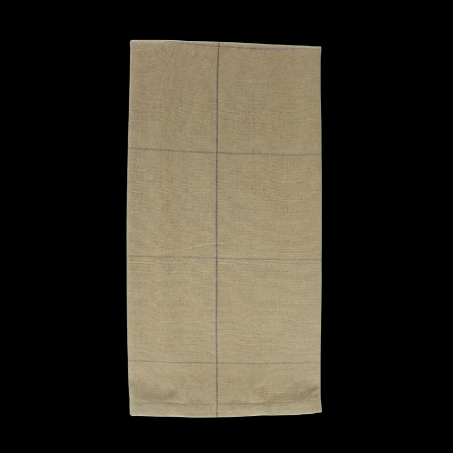 Basic u0026 More Viskestykke i Grøn m Sort Stribe CAELIE (50x70cm)> Viskestykker